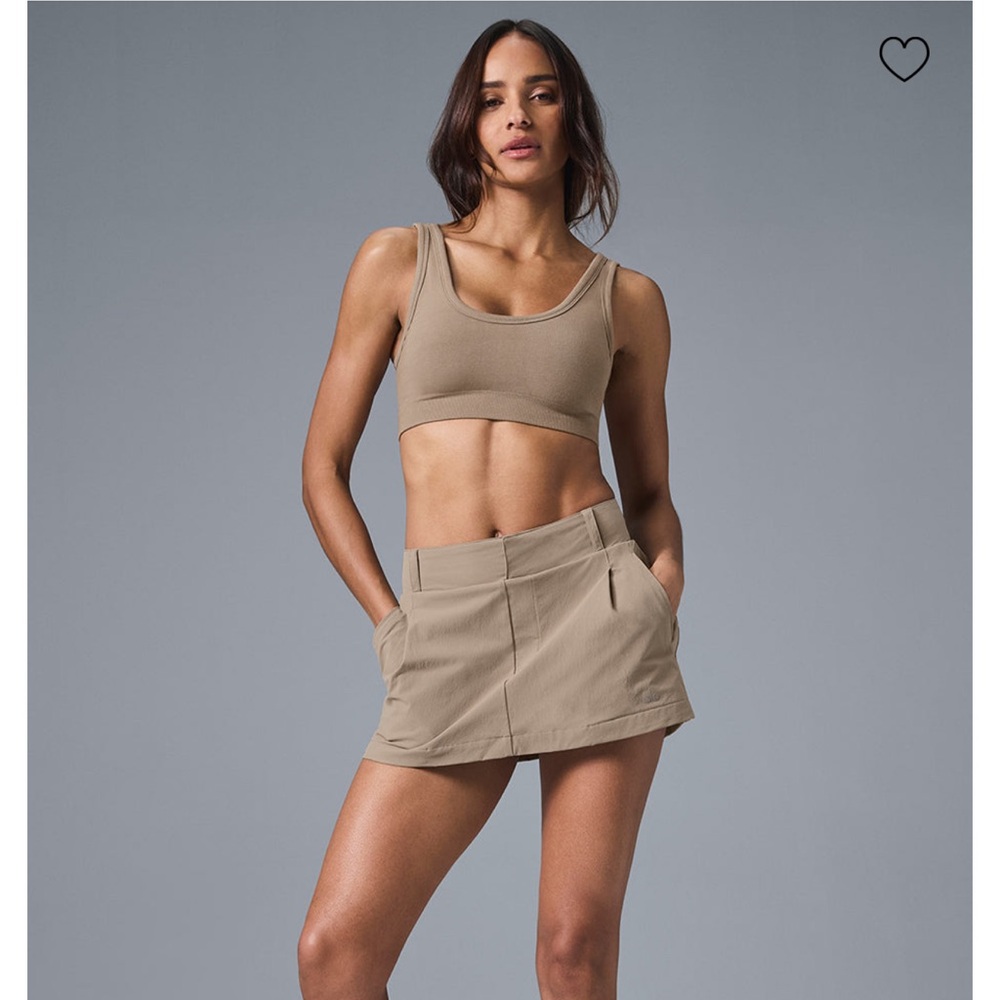 ALO Yoga Fan Club Mini Skirt - Gravel